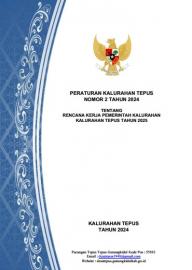 Rencana Kerja Pemerintah Kalurahan Tepus Tahun 2025